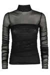 Federica Tosi Tulle Turtleneck In Animal Print