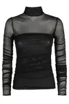 Federica Tosi Tulle Turtleneck In Black