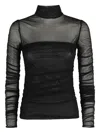 Federica Tosi Tulle Turtleneck In Black