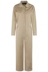 Federica Tosi Kaki Jumpsuit With Classic Collar