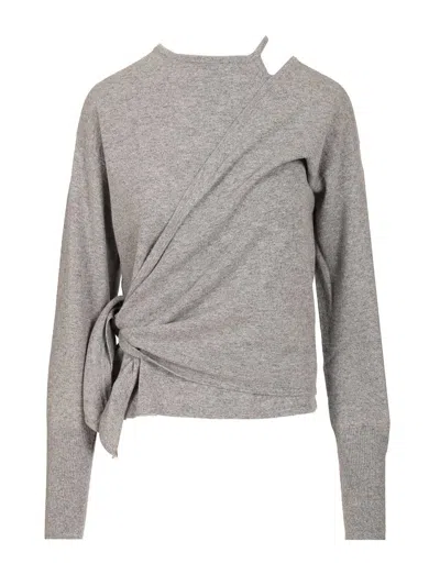 Federica Tosi Twin-set 70%lana/30%cashmere Knitwear Grey In Gray
