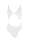 Federica Tosi One-piece Swimsuit With Twisted Triangle Top And Cut-out Details In White