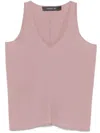 Federica Tosi Asymmetric V-neck Sleeveless Top