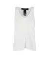Federica Tosi White Crepe De Chine Sleeveless Top In White