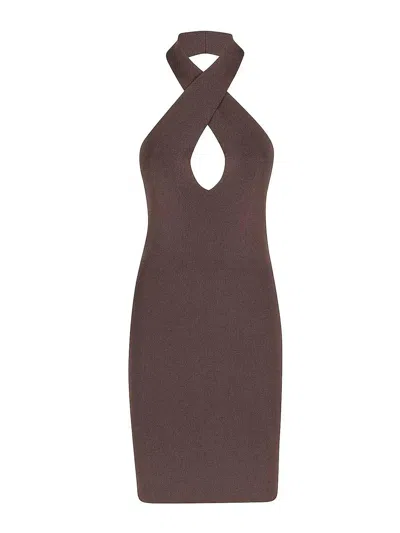 Federica Tosi Short Dress In Brown