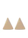 Federica Tosi Triangular Golden Earrings With Glossy Finish In Gold