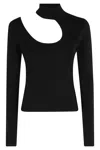 Federica Tosi Viscose Cut Sweater In Black