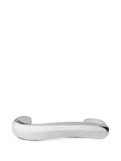 Federica Tosi Wave Sculptural Choker Necklace In Metallic