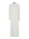 Federica Tosi White Long Shirt With Pointed Collar And Metallic Details On The Cuffs