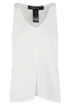 Federica Tosi White Crepe De Chine Sleeveless Top