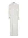 Federica Tosi White Long Shirt With Pointed Collar And Metallic Details On The Cuffs In White