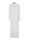 FEDERICA TOSI WHITE LONG SHIRT WITH POINTED COLLAR AND METALLIC DETAILS ON THE CUFFS IN FABRIC WOMAN
