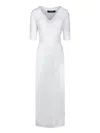 Federica Tosi White Mesh Long Dress