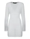 Shop Federica Tosi White Mesh Mini Dress