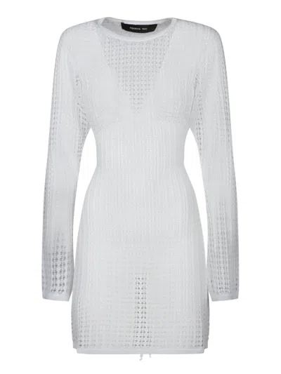 Federica Tosi White Mesh Mini Dress