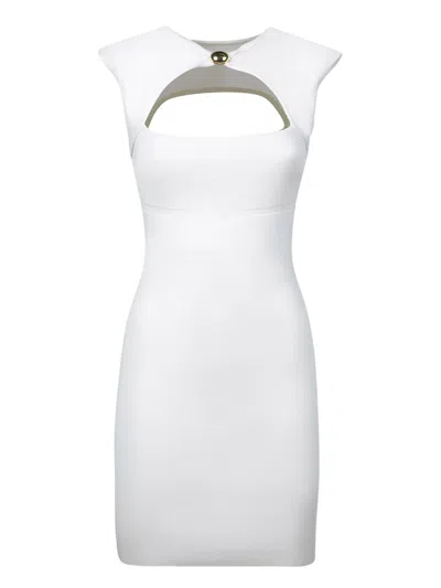 Federica Tosi White Stretch Viscose Mini Dress