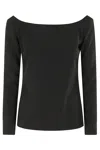 Federica Tosi Wide Boat Neck Top In Black