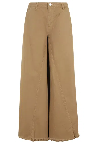 Federica Tosi Wide Bull Denim In Brown