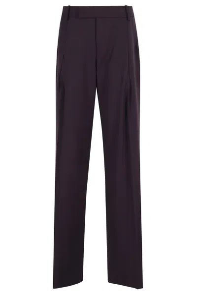 Federica Tosi Wide Frescolana Trousers In Blue