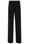 Federica Tosi Wide-leg Cady Pants In Black