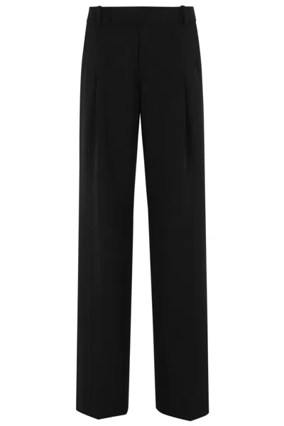 Federica Tosi Wide-leg Cady Pants In Black