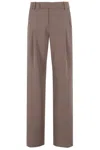 Federica Tosi Wide Frescolana Trousers In Brown