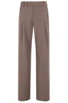 Federica Tosi Wide Frescolana Trousers In Purple