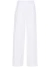 Federica Tosi Wide-leg Cotton Trousers In White