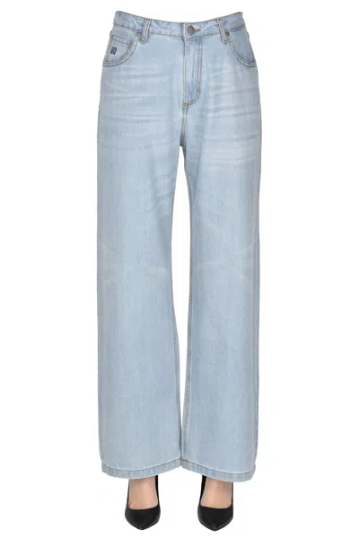 Federica Tosi Wide Leg Jeans In Blue