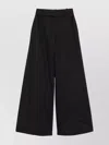 Federica Tosi Wide Leg Poplin Pants With Back And Side Pockets