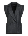 Federica Tosi Woman Blazer Charcoal Size 6 Cotton, Polyester In Gray