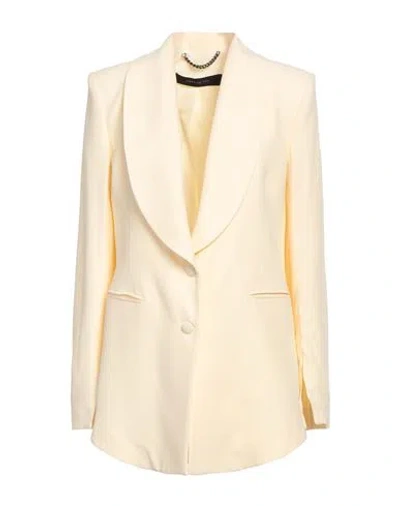 Federica Tosi Woman Blazer Cream Size 10 Acetate, Viscose, Polyester In White