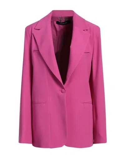 Federica Tosi Woman Blazer Fuchsia Size 6 Acetate, Viscose In Pink