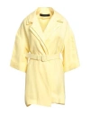 Federica Tosi Woman Blazer Pastel Yellow Size 4 Linen, Viscose In Yellow