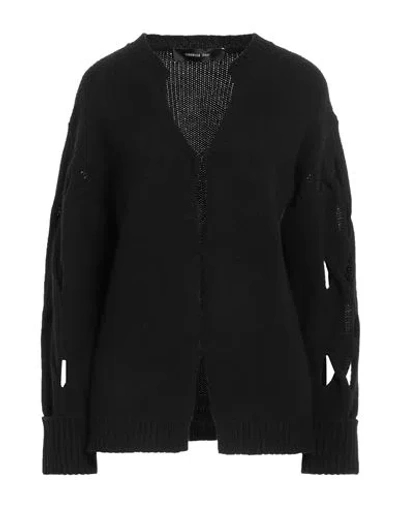 Federica Tosi Woman Cardigan Black Size 4 Wool, Cashmere