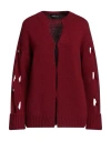 Federica Tosi Woman Cardigan Burgundy Size 4 Wool, Cashmere In Red
