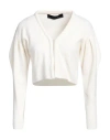 Federica Tosi Woman Cardigan Ivory Size 0 Wool, Cashmere, Polyamide In White