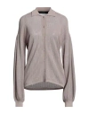 Federica Tosi Woman Cardigan Light Brown Size 6 Viscose, Polyamide In Beige