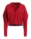 Federica Tosi Woman Cardigan Red Size 4 Wool, Cashmere, Polyamide