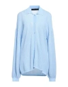 Federica Tosi Woman Cardigan Sky Blue Size 12 Viscose, Polyamide