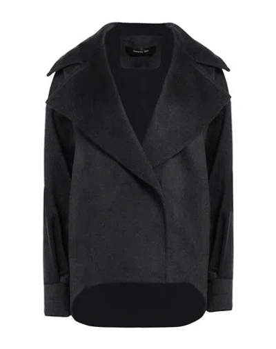 Federica Tosi Woman Coat Grey Size 6 Wool, Cashmere