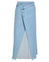 Federica Tosi Woman Denim Skirt Blue Size 26 Cotton In Blue