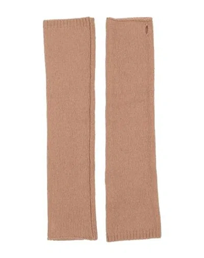 Federica Tosi Woman Gloves Camel Size Onesize Wool, Cashmere