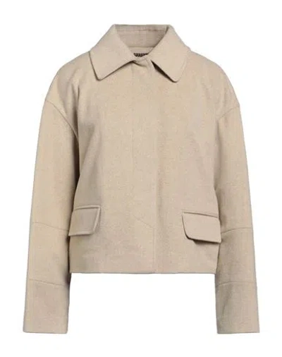 Federica Tosi Woman Jacket Beige Size 6 Virgin Wool, Cashmere