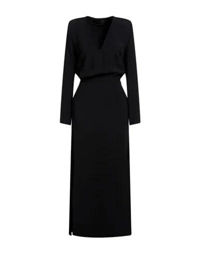 Federica Tosi Woman Long Dress Black Size 6 Polyester