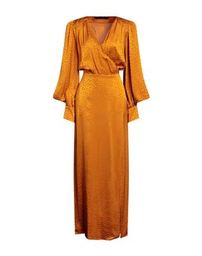 Federica Tosi Woman Long Dress Orange Size 2 Viscose