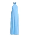 Federica Tosi Woman Maxi Dress Pastel Blue Size 4 Viscose, Elastane
