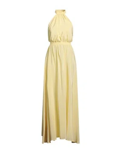 Federica Tosi Woman Long Dress Yellow Size 4 Silk