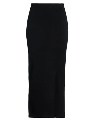 Federica Tosi Woman Maxi Skirt Black Size 6 Viscose, Polyester