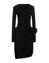 Federica Tosi Woman Midi Dress Black Size 4 Acetate, Polyamide, Elastane